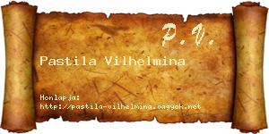 Pastila Vilhelmina névjegykártya